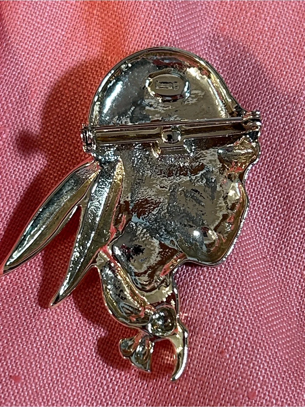 Vintage Torino brooch Flapper Girl Black and Gold Silhouette Brooch Jewelry
